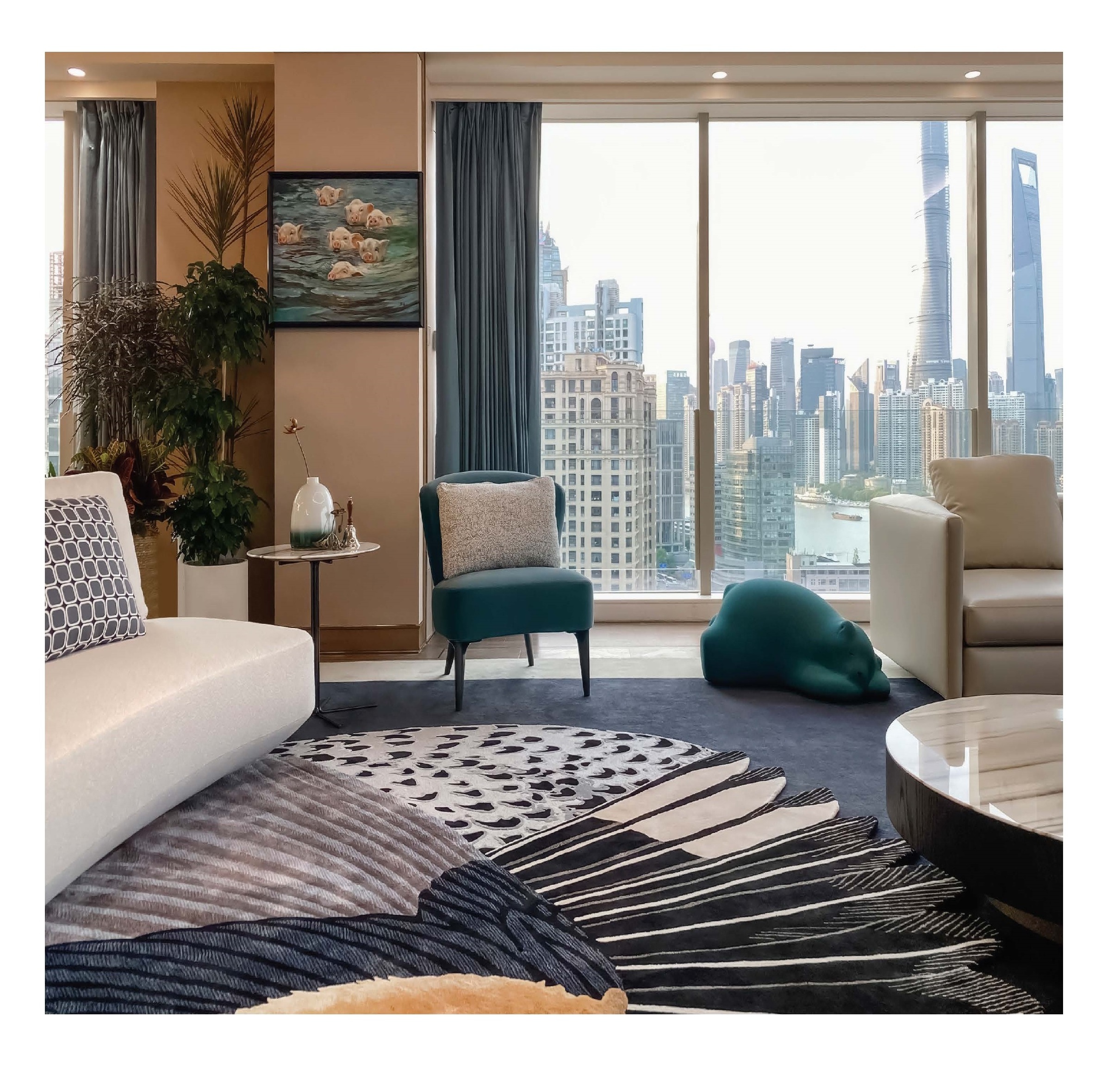 New Zeland Anti Slip Rug Hot Sell Cut Pile Handtufted Door Carpet Custom Rug Carpet living room Carpet