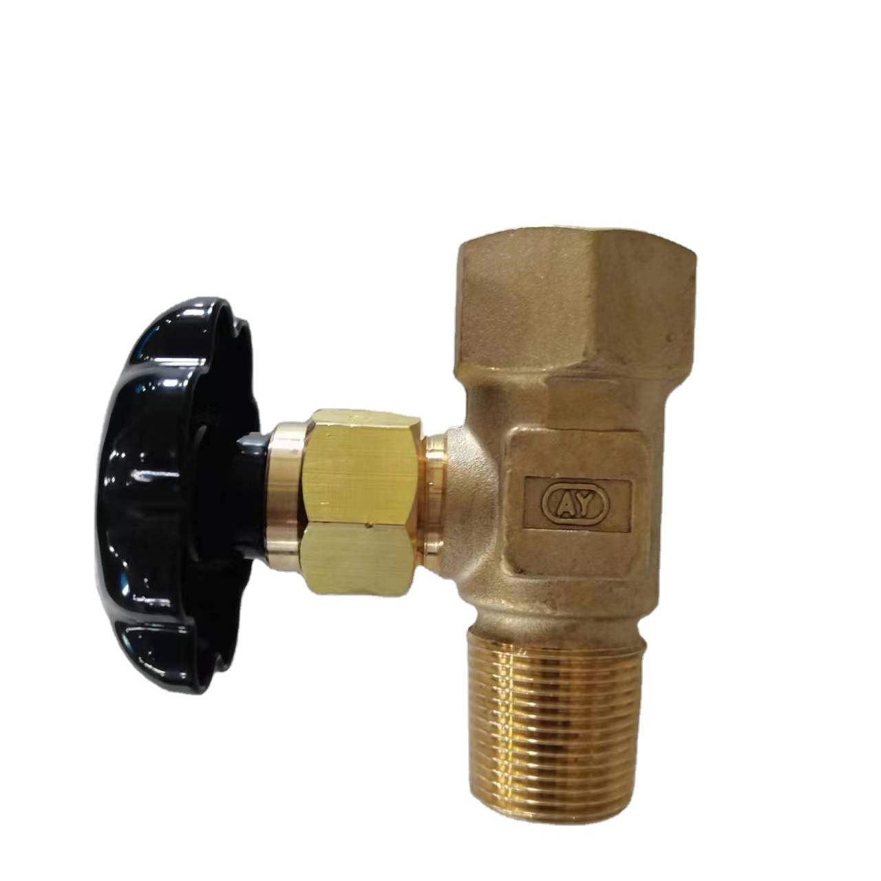 China Factory High quality Bull Nose Brass Valve  medical standard oxygen cylinder valve