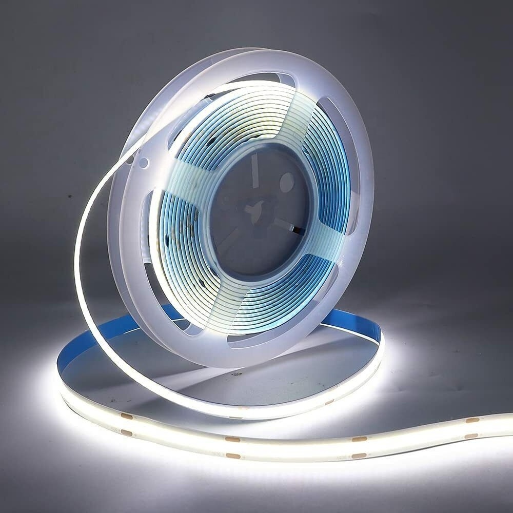 Wholesale Super Bright 5MM 8MM COB LED Strip Light Cold White 6000K DC12V 24V LED Tape Light for Ceiling