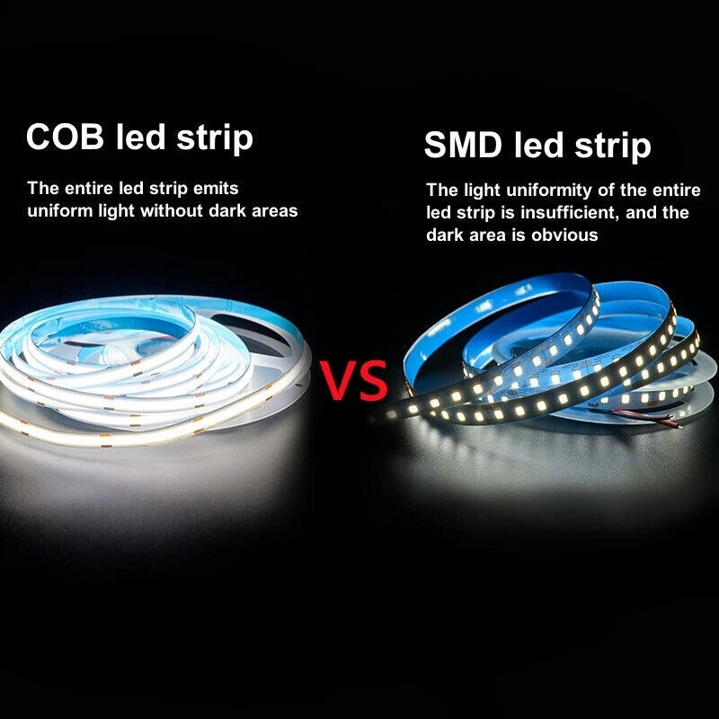 Wholesale Super Bright 5MM 8MM COB LED Strip Light Cold White 6000K DC12V 24V LED Tape Light for Ceiling