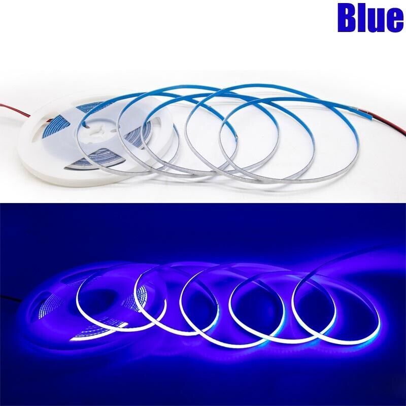 Wholesale High Quality LED Tape Light 8MM 12V 24V Blue Color Smart Flexible COB LED Strip Light for TV Bedroom