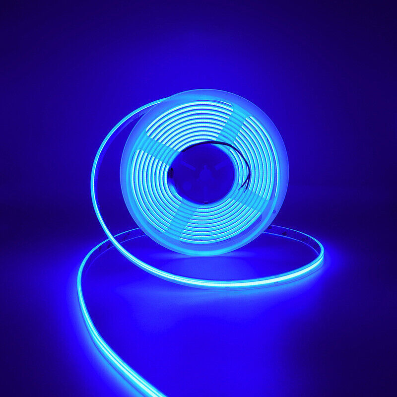 Wholesale High Quality LED Tape Light 8MM 12V 24V Blue Color Smart Flexible COB LED Strip Light for TV Bedroom