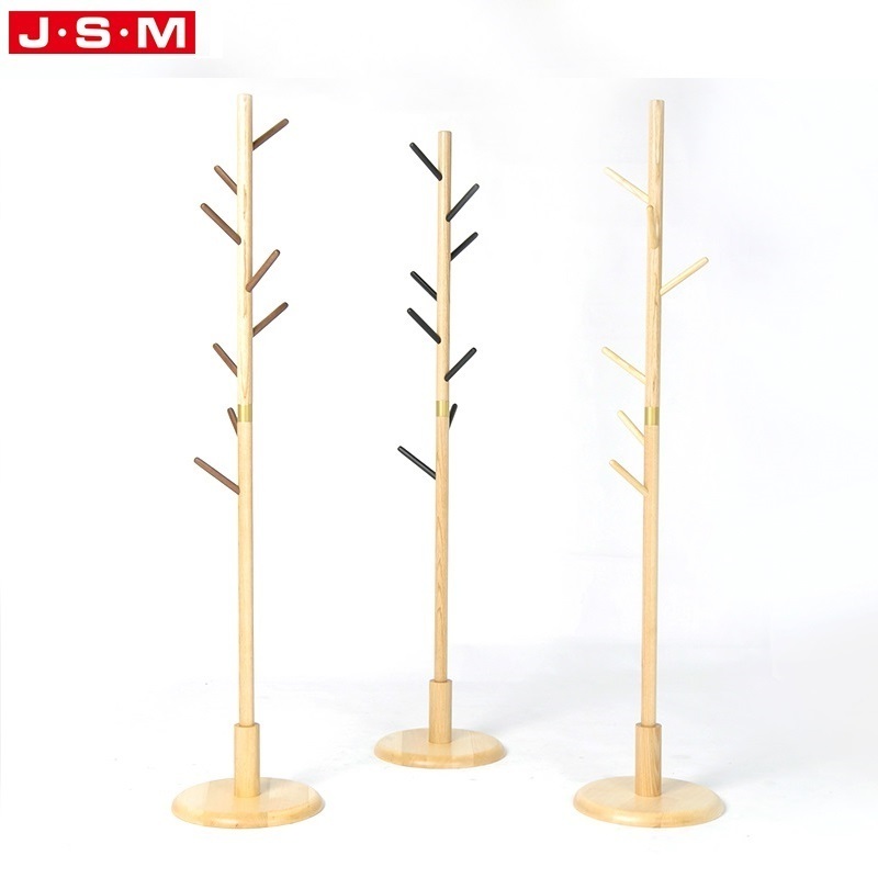 Good Quality Sale Floor Wooden Children Heavy Change Standing Hanger Tree Room Coat Rack