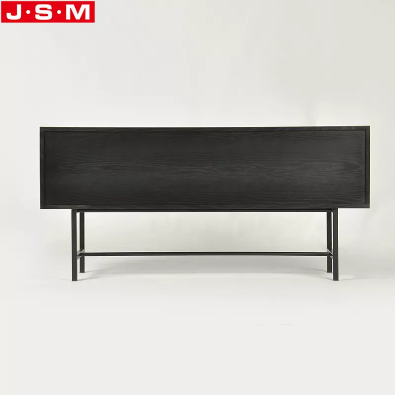 Hot Sale Metal Base Tempered Glass Decoration Living Room TV Cabinet With Sliding Door