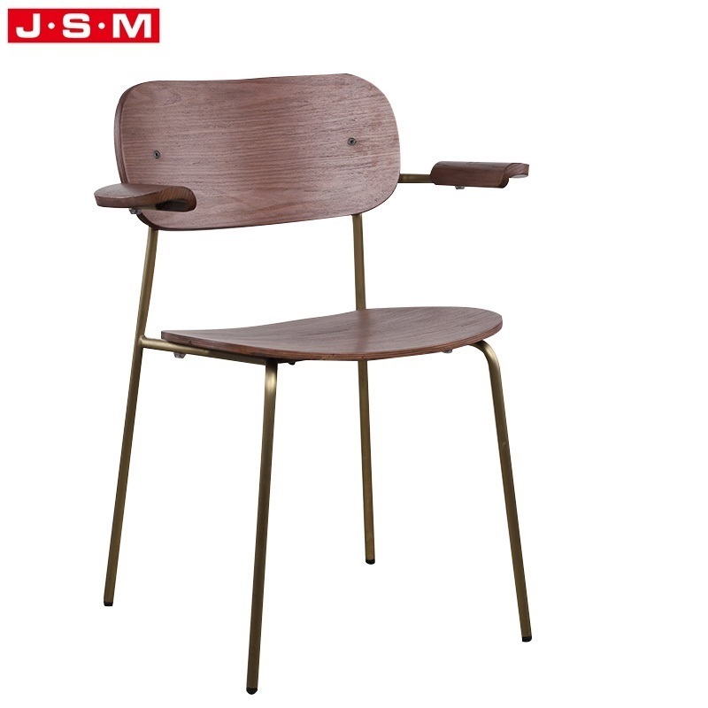 French Home Furniture Fabric Dining Chair Metal Hotel Dining Chair With Arms