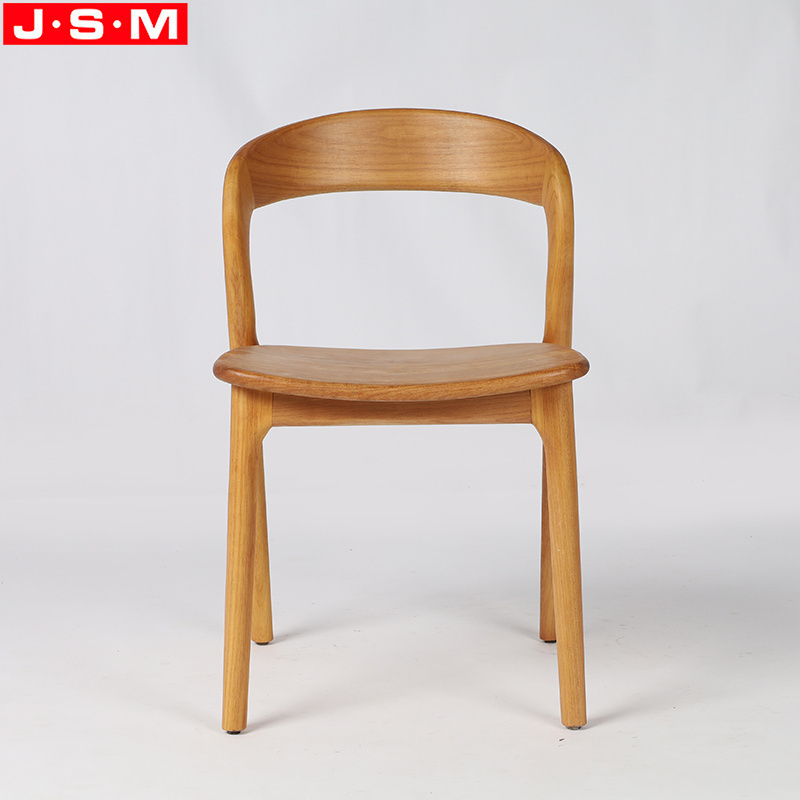 High Quality Stackable Living Room Restaurant Teak Wooden Seat Dining Chairs For Outdoor