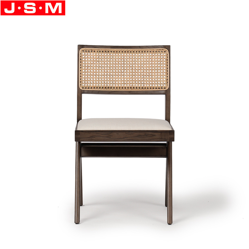 Modern Nordic Ash Wood Woven Wicker Cafe Chair Dining Chair Rattan Home Furniture Wood Chair