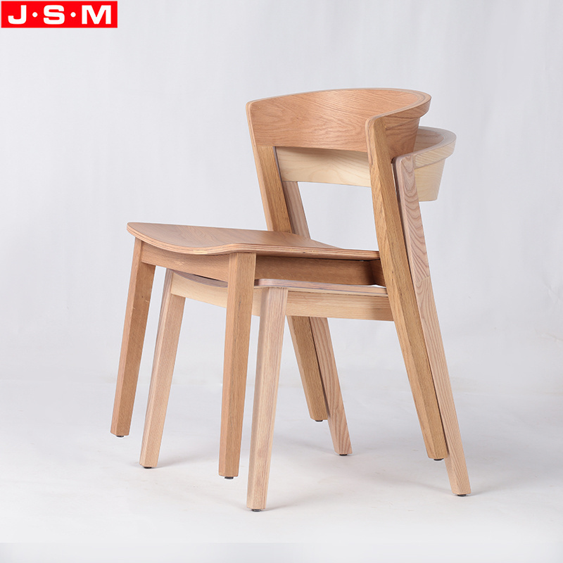 Hot Selling Bent Wood Dining Room Chairs American Ash Frame Stackable Dining Chairs