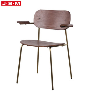 French Home Furniture Fabric Dining Chair Metal Hotel Dining Chair With Arms