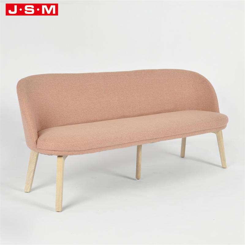 Nordic Modern European Style Five Star L Shape  Armchair Furniture Velvet Wooden Leather Sofa