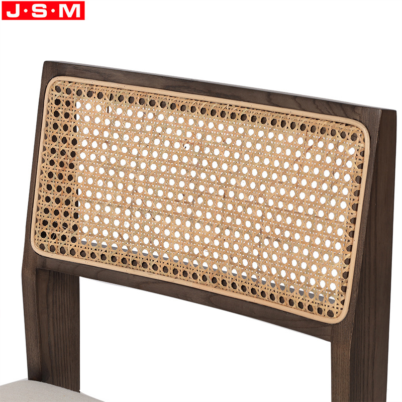 Modern Nordic Ash Wood Woven Wicker Cafe Chair Dining Chair Rattan Home Furniture Wood Chair