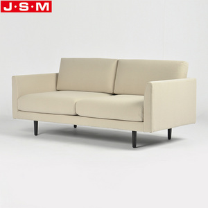 Two Seat Lounge Wooden Legs Fabric Living Room Cafe Cushion Sofa Chair