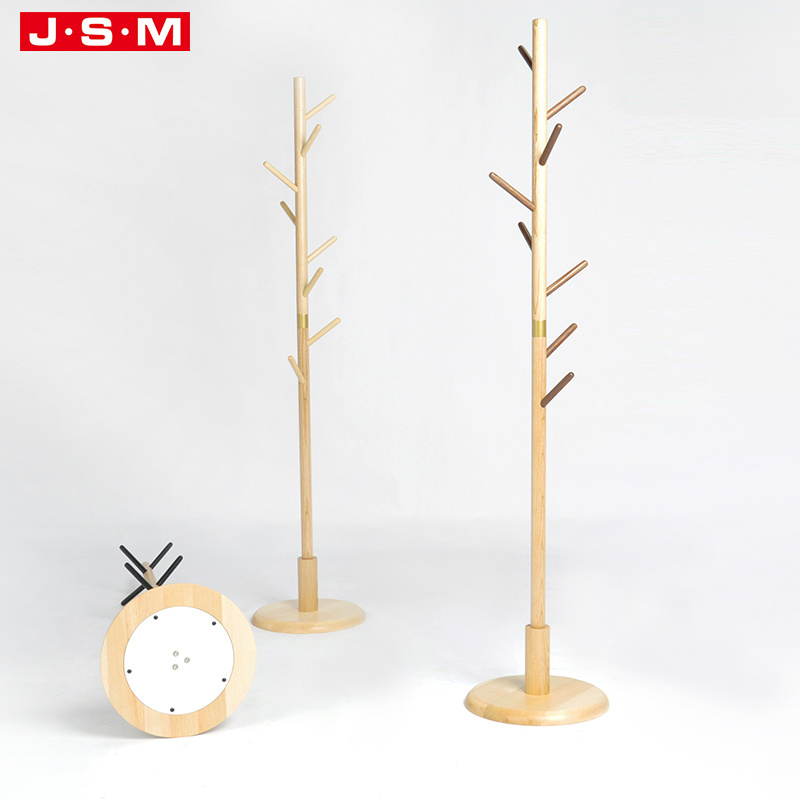 Hot Sale Industrial Standing Wooden Cactus Bedroom Coat Hanger Stand Hat And Coat Rack