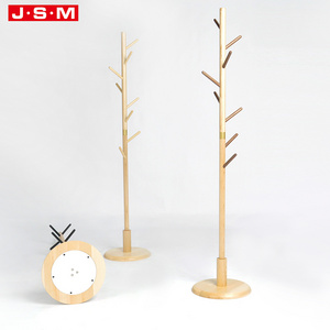 Hot Sale Industrial Standing Wooden Cactus Bedroom Coat Hanger Stand Hat And Coat Rack