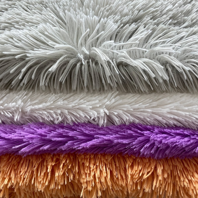 20-35mm long hair pile faux fur pv plush fur fabric for pet bedding cushion mattress and accessories