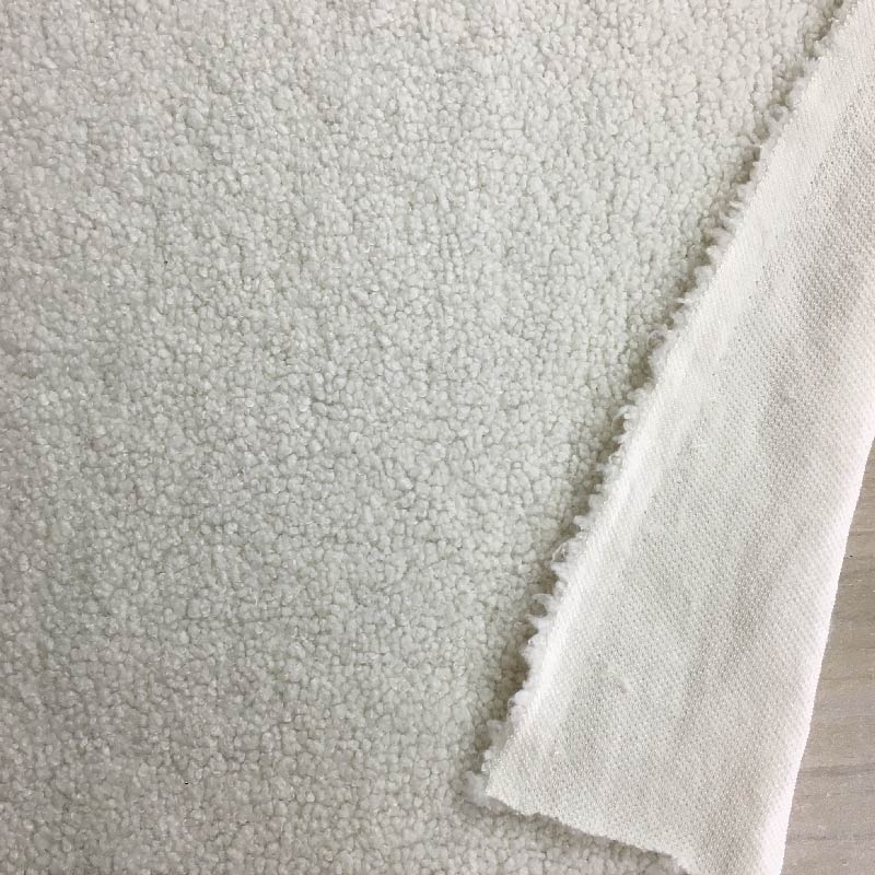 100% polyester knitted warm soft white curly hair teddy sherpa fleece lining fabrics