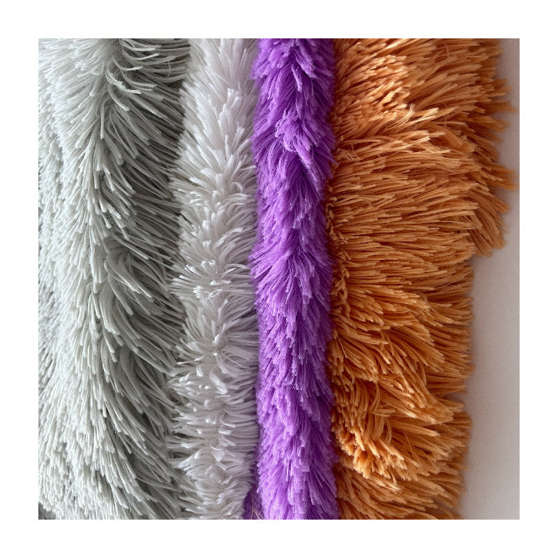 20-35mm long hair pile faux fur pv plush fur fabric for pet bedding cushion mattress and accessories