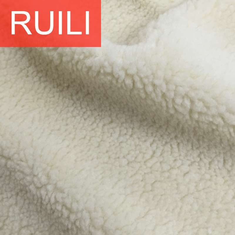 Factory High Quality Polyester Fake Sheep Lamb Fur Lining Fabric for Garment Winter Fabric