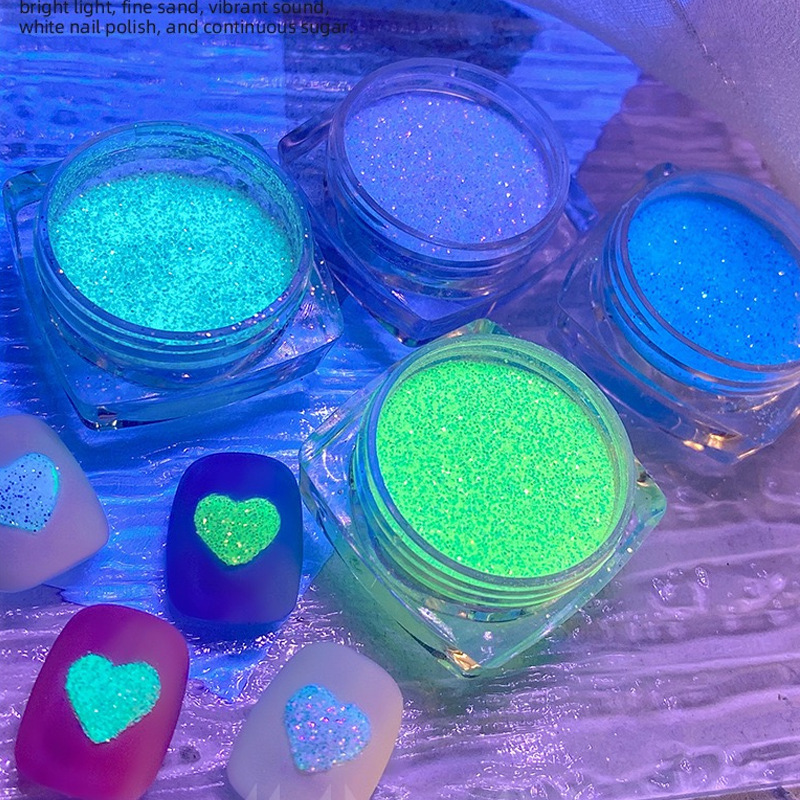 Nail Super Flash Glow In The Dark Acrylic Nail Powder Pigment For Nails