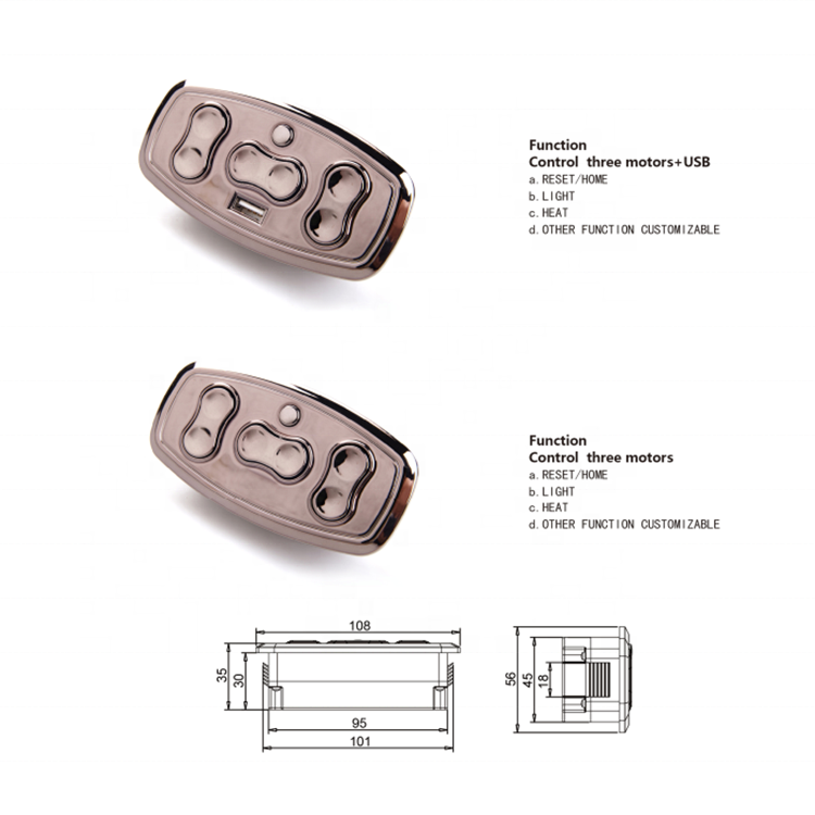 Electric remote control for massage lift chair wall switch for homehand remote controller custom