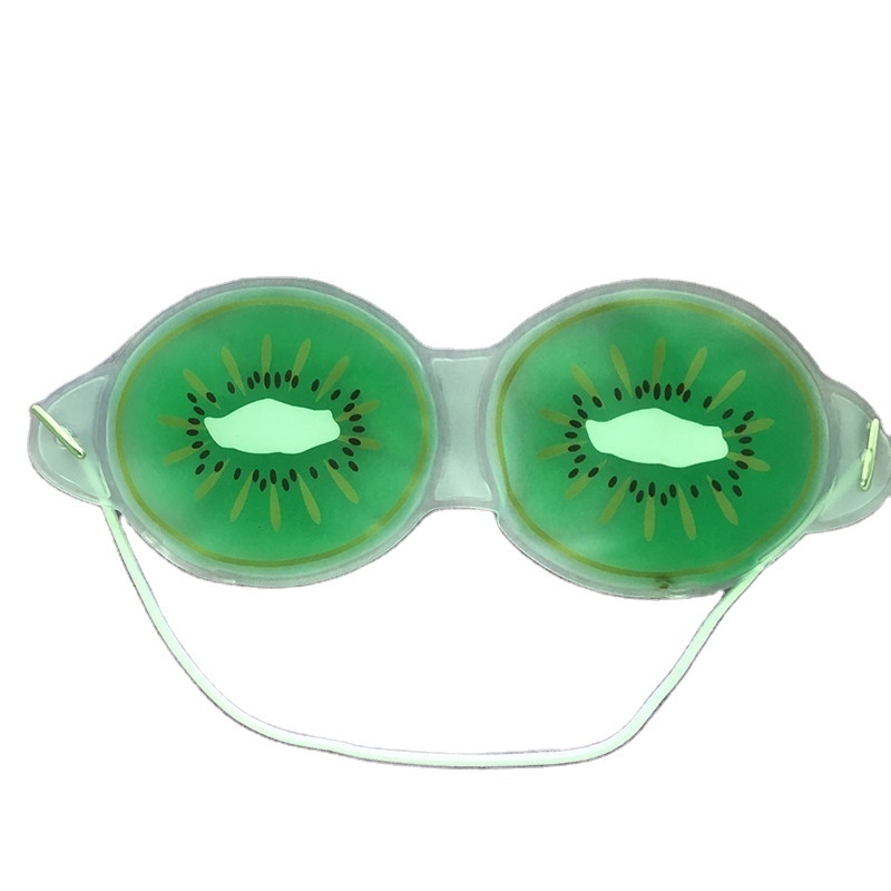 Kiwifruit Design cool gel beads ice pack fruit eye mask freezable eye patches for dark circles and puffiness relief