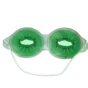 Kiwifruit Design cool gel beads ice pack fruit eye mask freezable eye patches for dark circles and puffiness relief