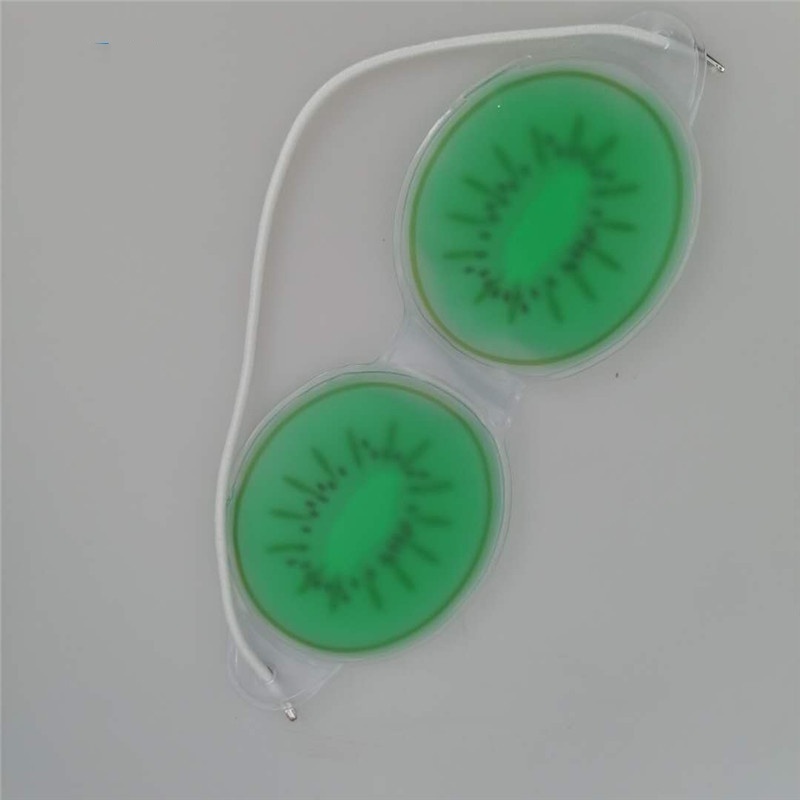 Kiwifruit Design cool gel beads ice pack fruit eye mask freezable eye patches for dark circles and puffiness relief