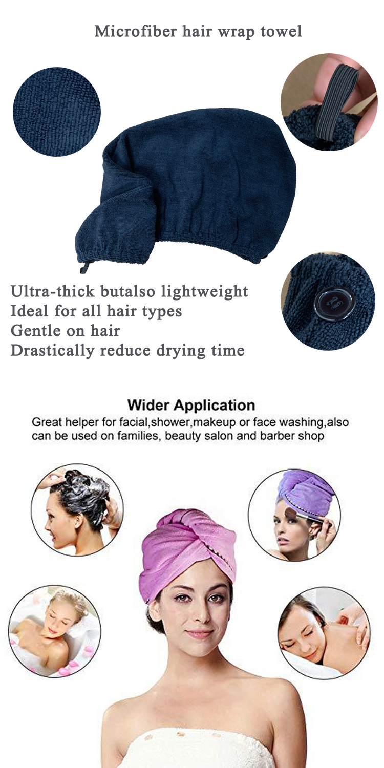 bamboo /microfiber hair towel wrap quick dry hair turban towel