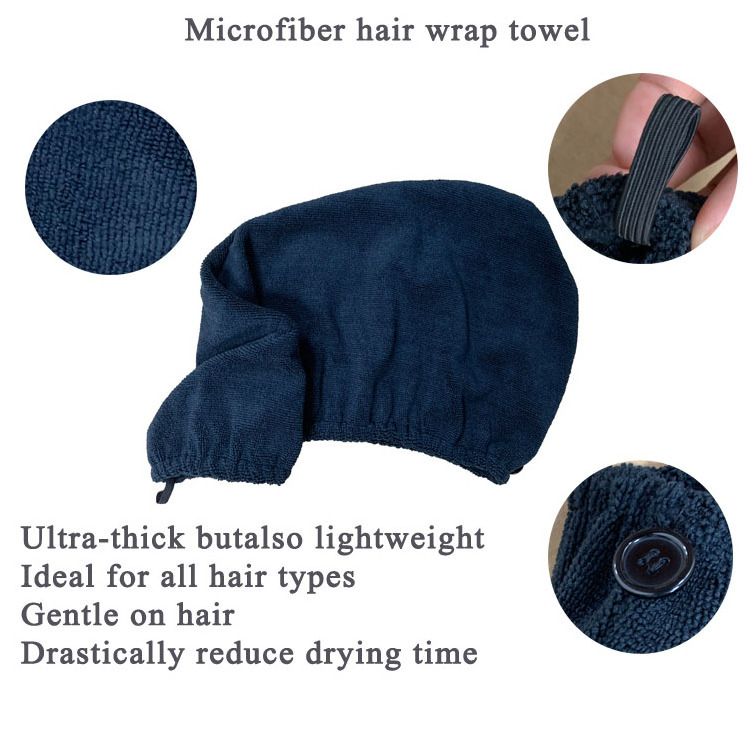 bamboo /microfiber hair towel wrap quick dry hair turban towel