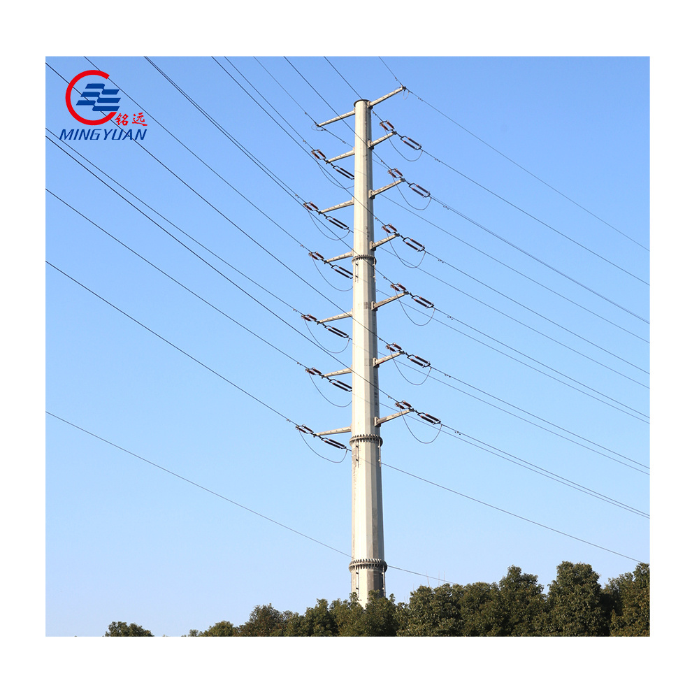 Electricity Power 9m Steel Pole Metal Pole Support for Electric Line