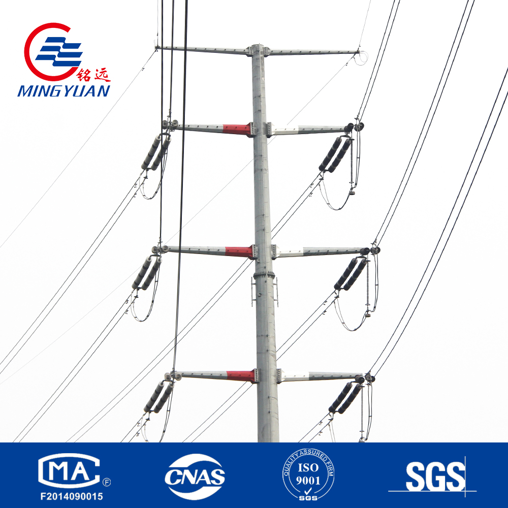 NEA NGCP standard transmission power pole electric steel pole for power distribution