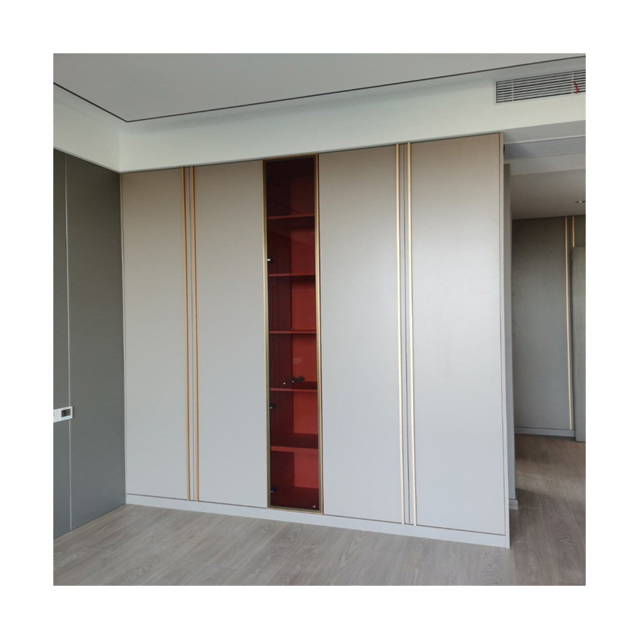 Solid Wood Ecological Board Closet Home Bedroom Sliding Door Large Closet  Storage Cabinet