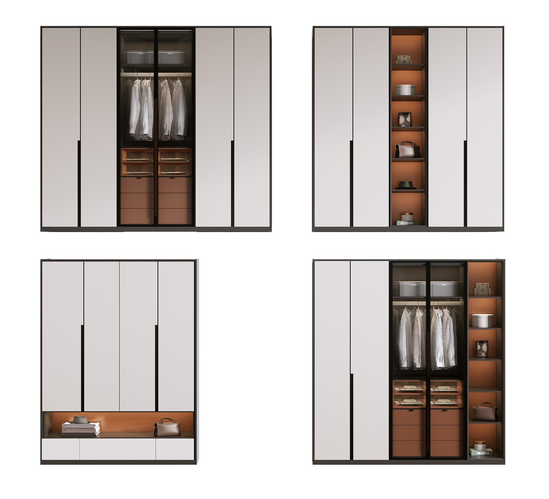 Wholesale Modern Designs Armoire Solid Wood Teak Wood Walk In Wardrobe Closet With Make-Up Table