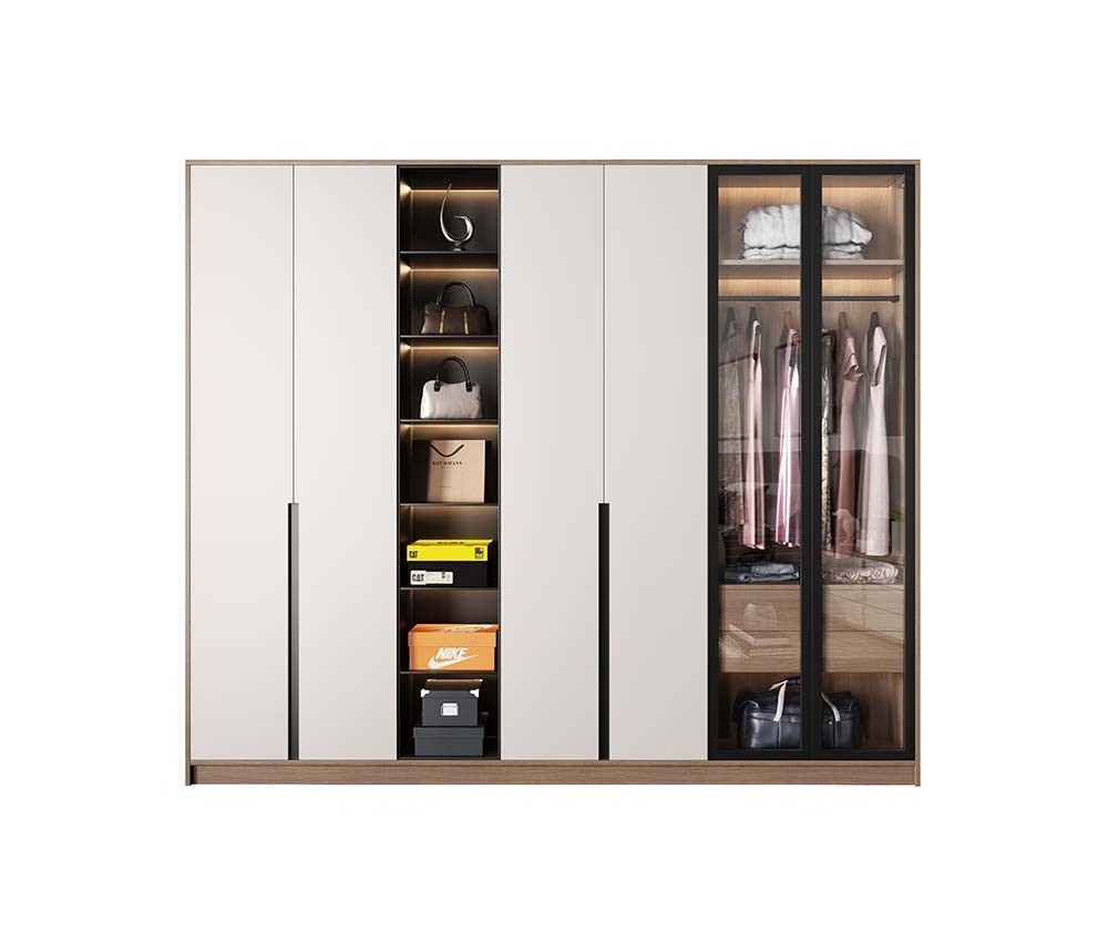 Custom Modern Minimalist Walkin System Organizer Clothes Cabinet Bedroom Wardrobe Walk In Closet