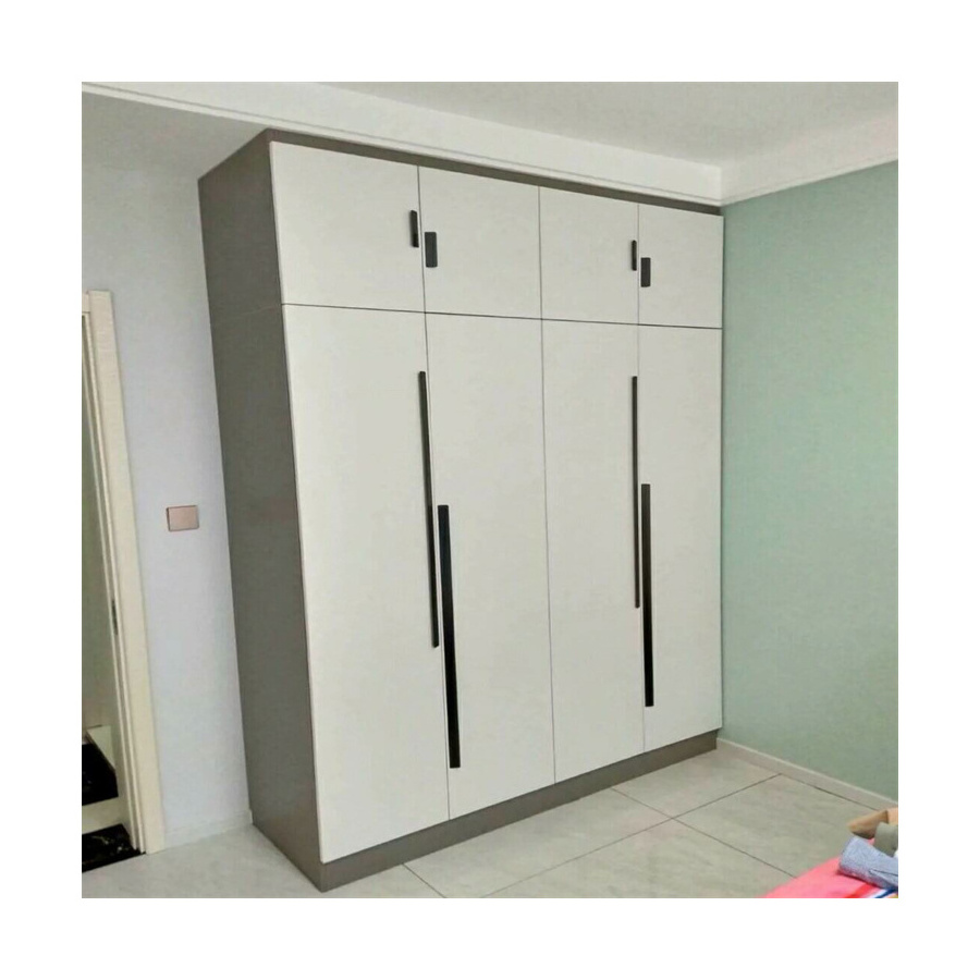 Hot Sale Modern Wooden Bedroom Closet Open Style Storage Closet Drawer Clothes Wardrobe