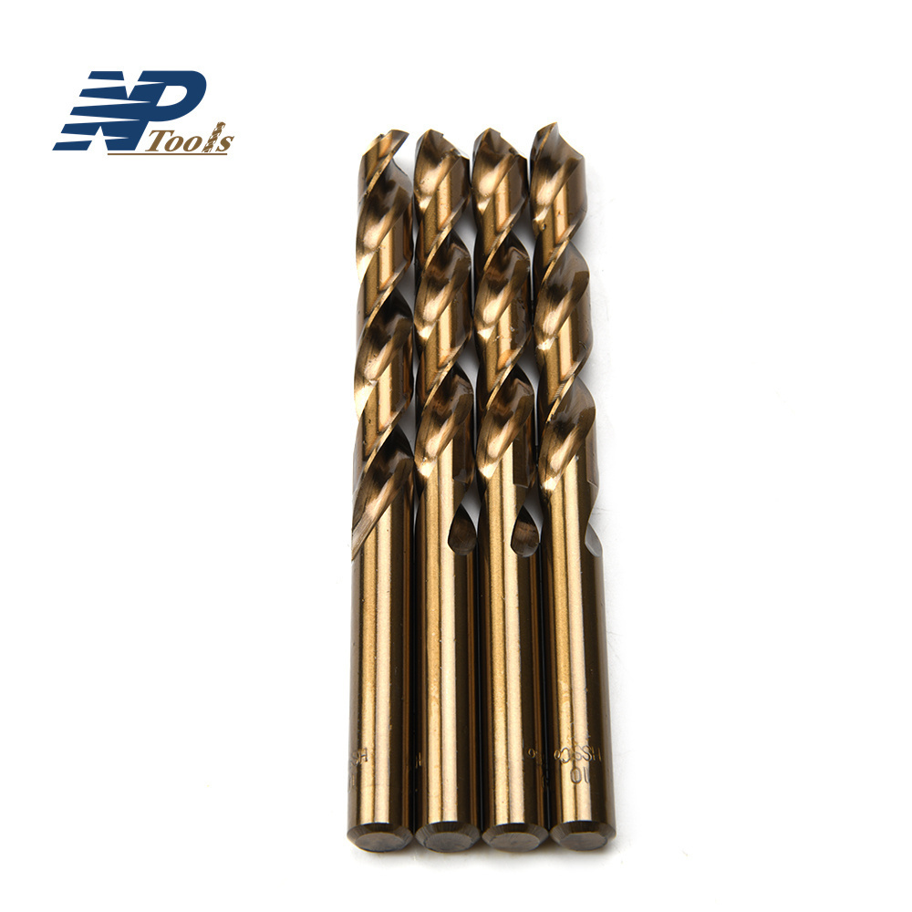 Naipu M42 Cobalt Drill Bit High Speed Steel Fried Dough Twist Drill Straight Shank Twist Drill Bit for Metal Stainless Steel