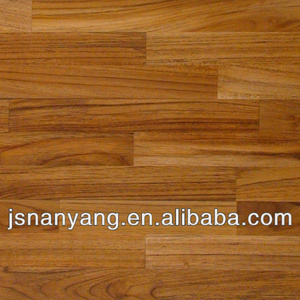 With CE,ISO:9001-2008,FSC certification Burma Teak 3-ply 3-strips engineered wood parquet flooring manufacturer price