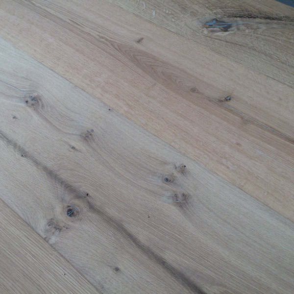 Reclaimed oak unfinished wide plank engineered wood flooring