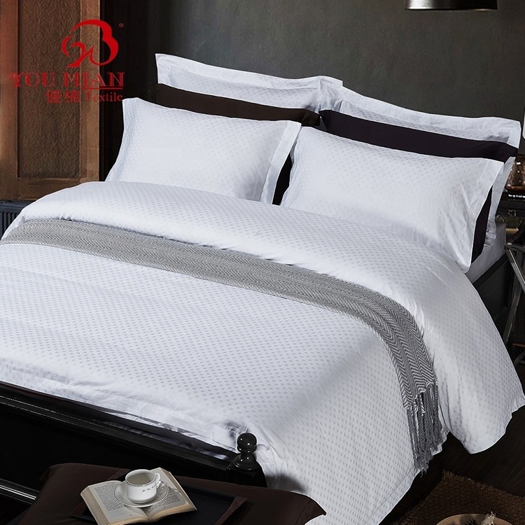 Youmian Juego De Sabanas Cotton Hotel Jacquard 4pcs Bedding Set