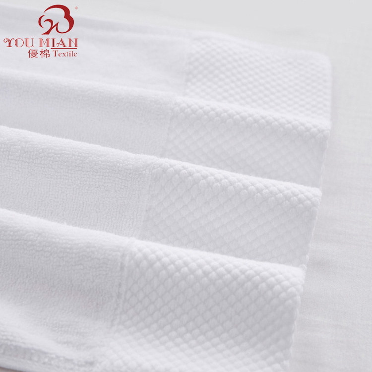 Hotel Towels And Linens 100% Cotton White Hilton Spa Towels Set Luxury Hotel Bath Towel