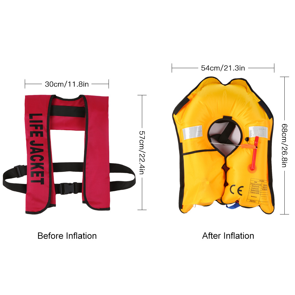 NiuFuRui 150N 33g CO2 cylinder rescue automatic inflatable solas life jacket with co2 cartridge,floating vest