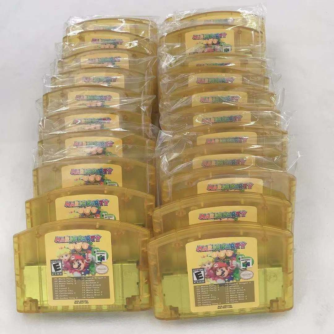 N64 Games Card Cartridge  For Mario Party 1 2 3N64 Plus 15 Nes Games 18 Games