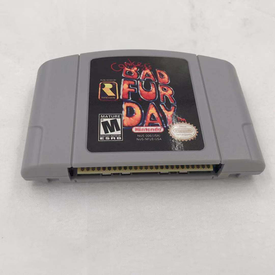 In Stock USA/NTSC Version Retro Video Games Cards Conker's Bad Fur Day Game Cartridge For N64