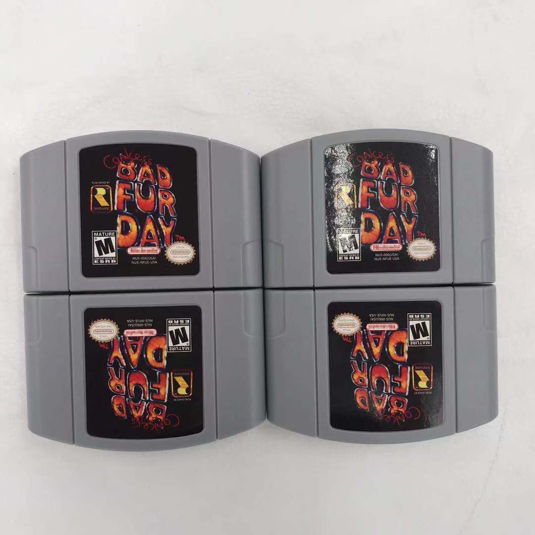 In Stock USA/NTSC Version Retro Video Games Cards Conker's Bad Fur Day Game Cartridge For N64