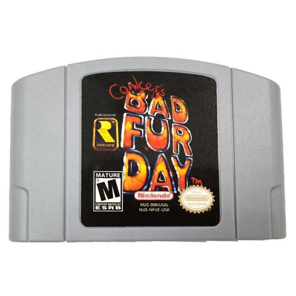 In Stock USA/NTSC Version Retro Video Games Cards Conker's Bad Fur Day Game Cartridge For N64