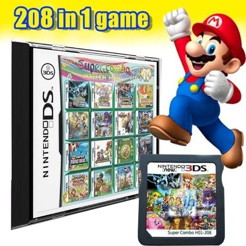 208 in 1 Game Cartridge Containing 208 Classic Nostalgic Games Suitable for Various Types of Game Consoles