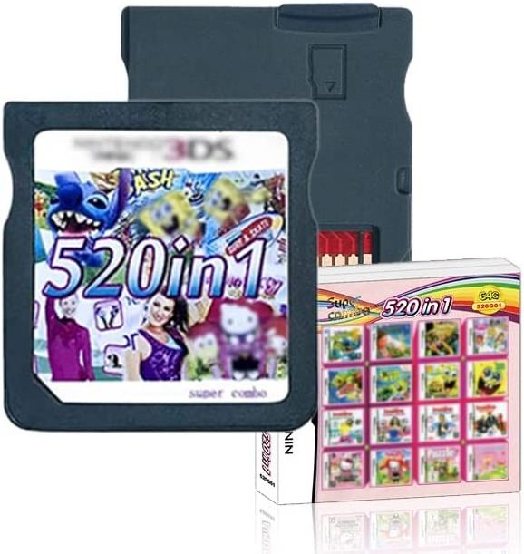 520 in 1 for ds Video Game Cartridge Console Card Compilation All In 1 for Nintendo ds 3DS 2DS