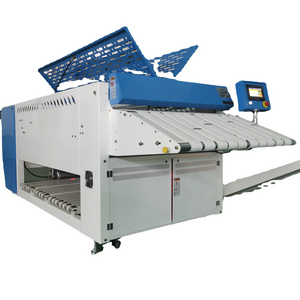 Touch screen display automatic linen folding machine anti-static bed sheet quilt cover table cloth folding machine manufacturer