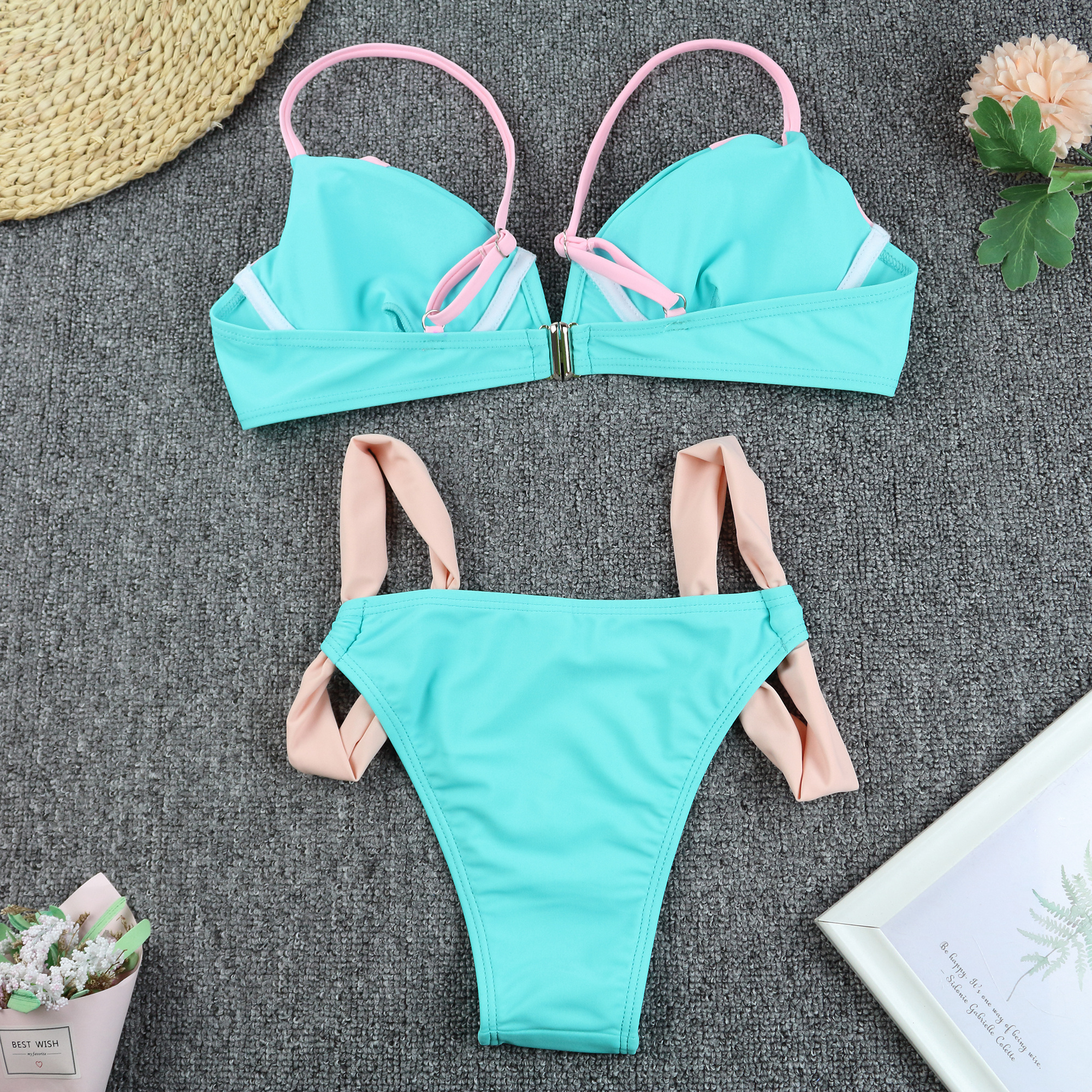 JSN7129 New Solid Sexy Push Up bikini 2022 bikinis woman swimwear bathing suit Underwire Mini Mirco Bikini