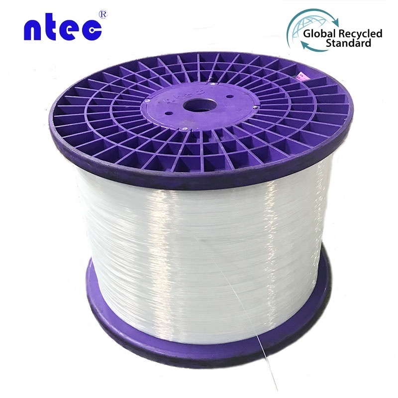 AA Grade 100% Polyester 0.48mm-1.05mm Zipper Monofilament Yarn